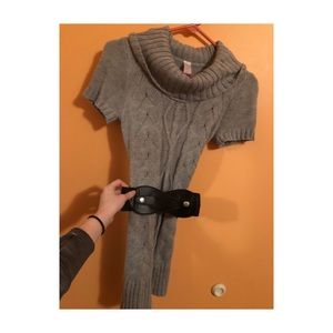 Grey sweater dress